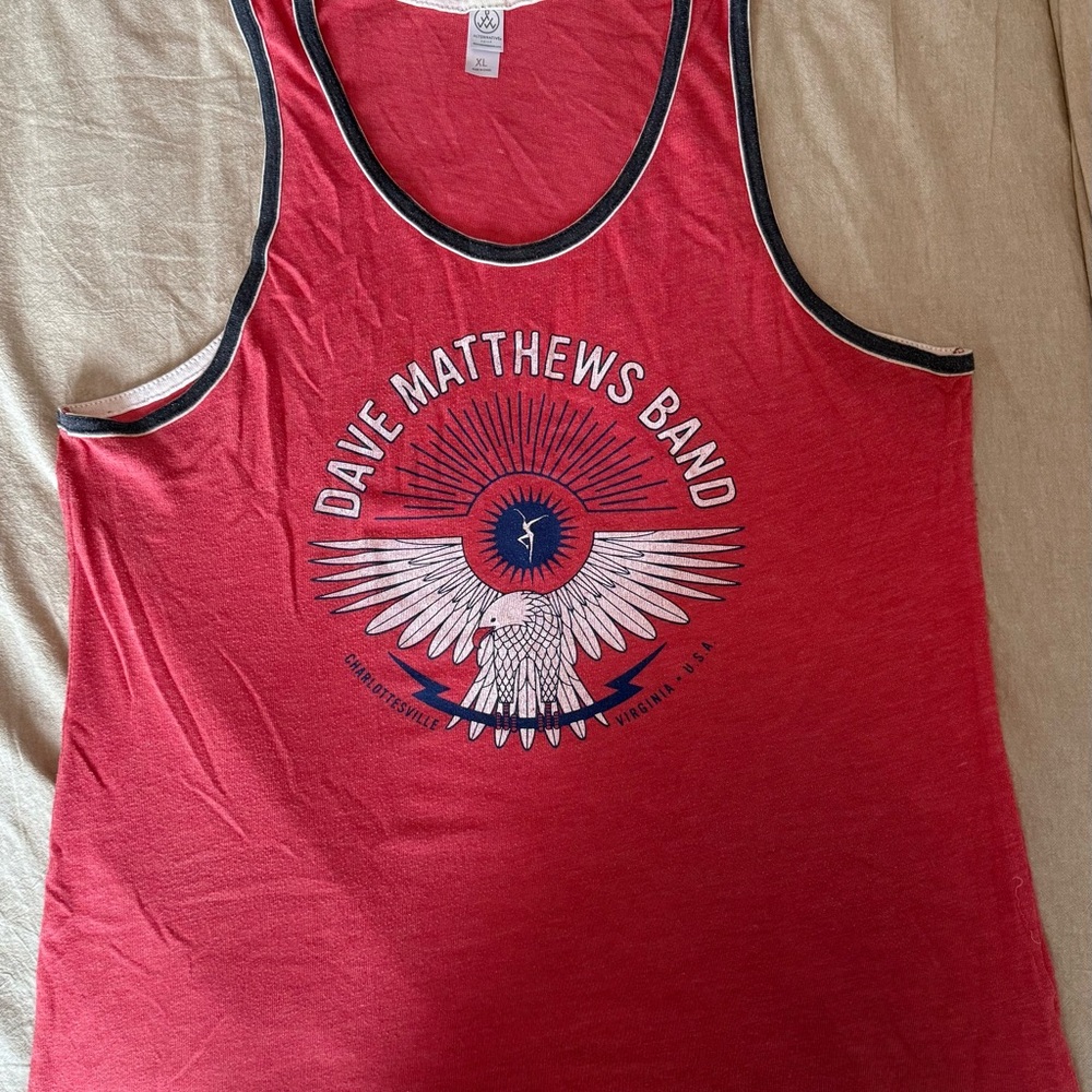 Dave Matthew’s Red Graphic Tank Top